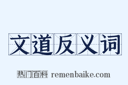 文道反义词是什么意思的图片